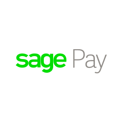 Sage pay logo on a black background.