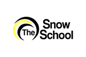 A yellow logo on a black background.