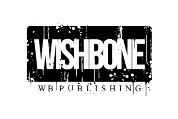 A black and white logo with the word wishbone on it.