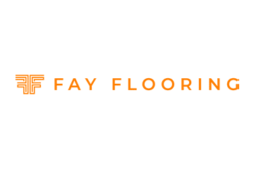 Fay flooring logo on a black background in Chelmsford.