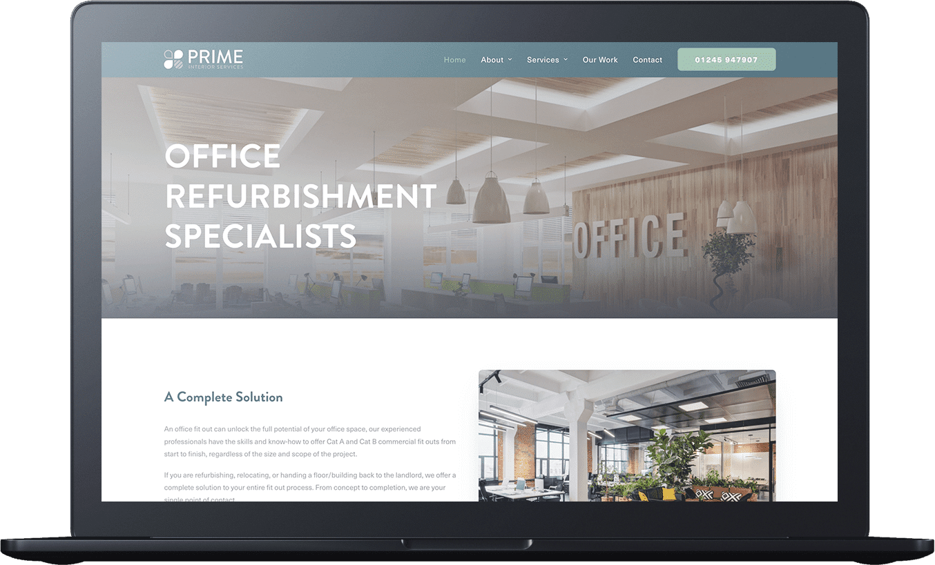 prime interior services website
